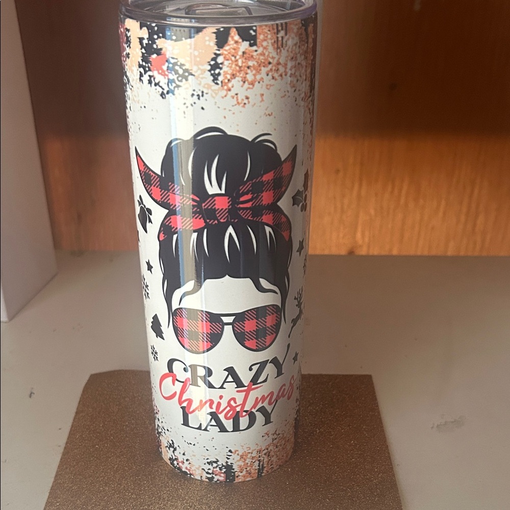 Crazy Christmas Lady Tumbler